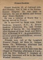 Haskins, Ernest